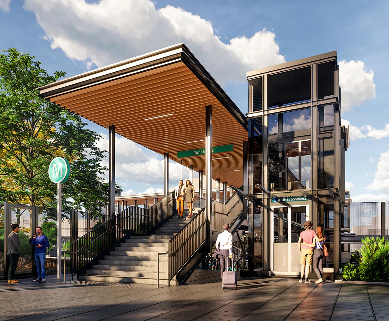 Artist's impression of Punchbowl Station entrance