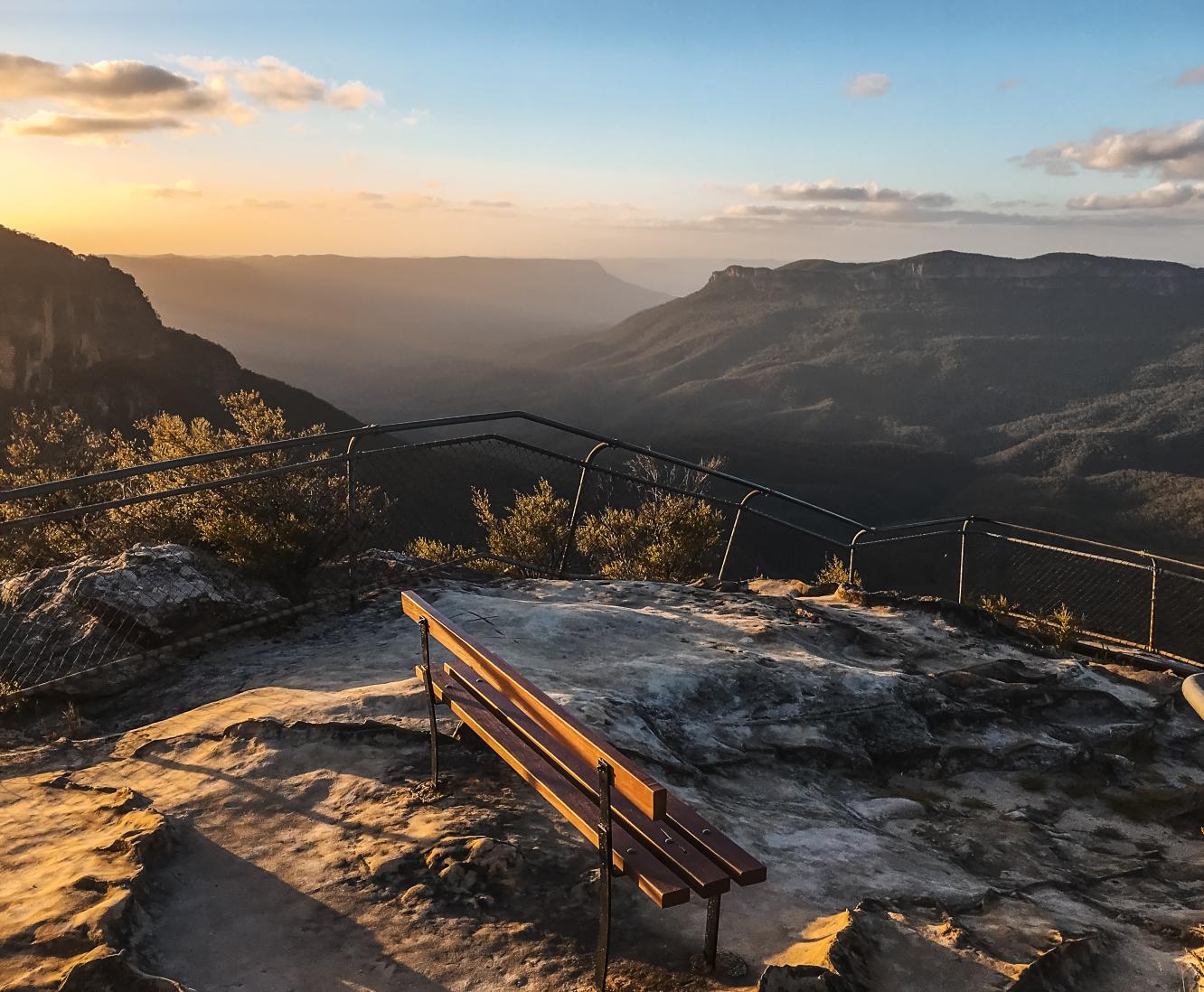 Seating area on top of mountain