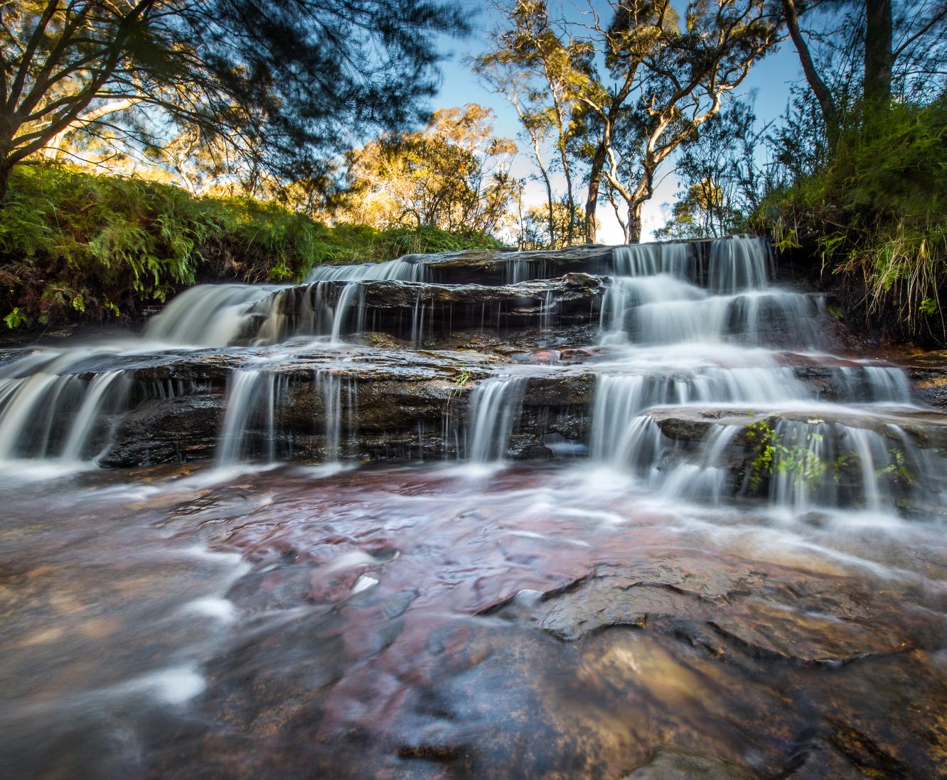 Photograph of small waterfall