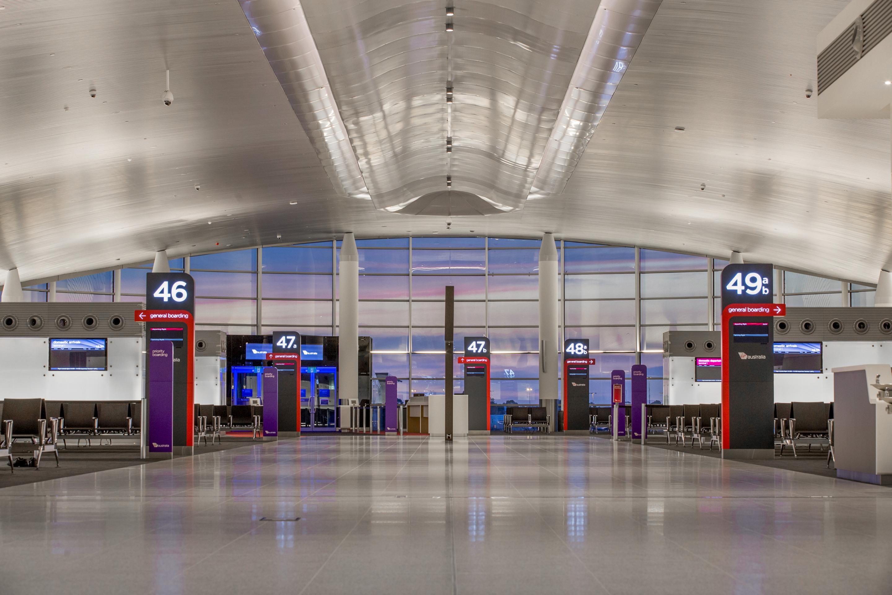 Domestic Departures Area at Perth Airport 