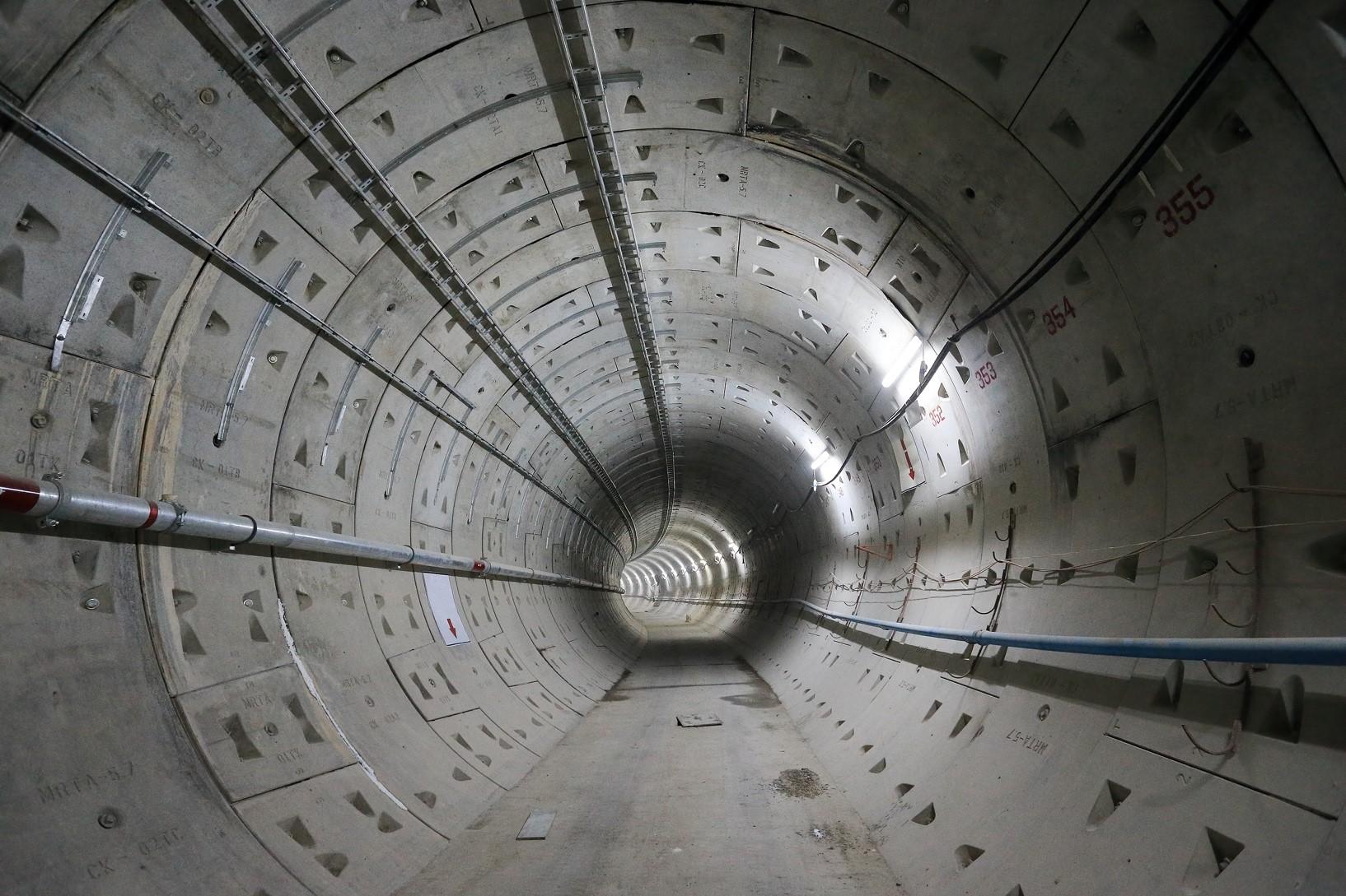 Inside Metro Melbourne tunnel 