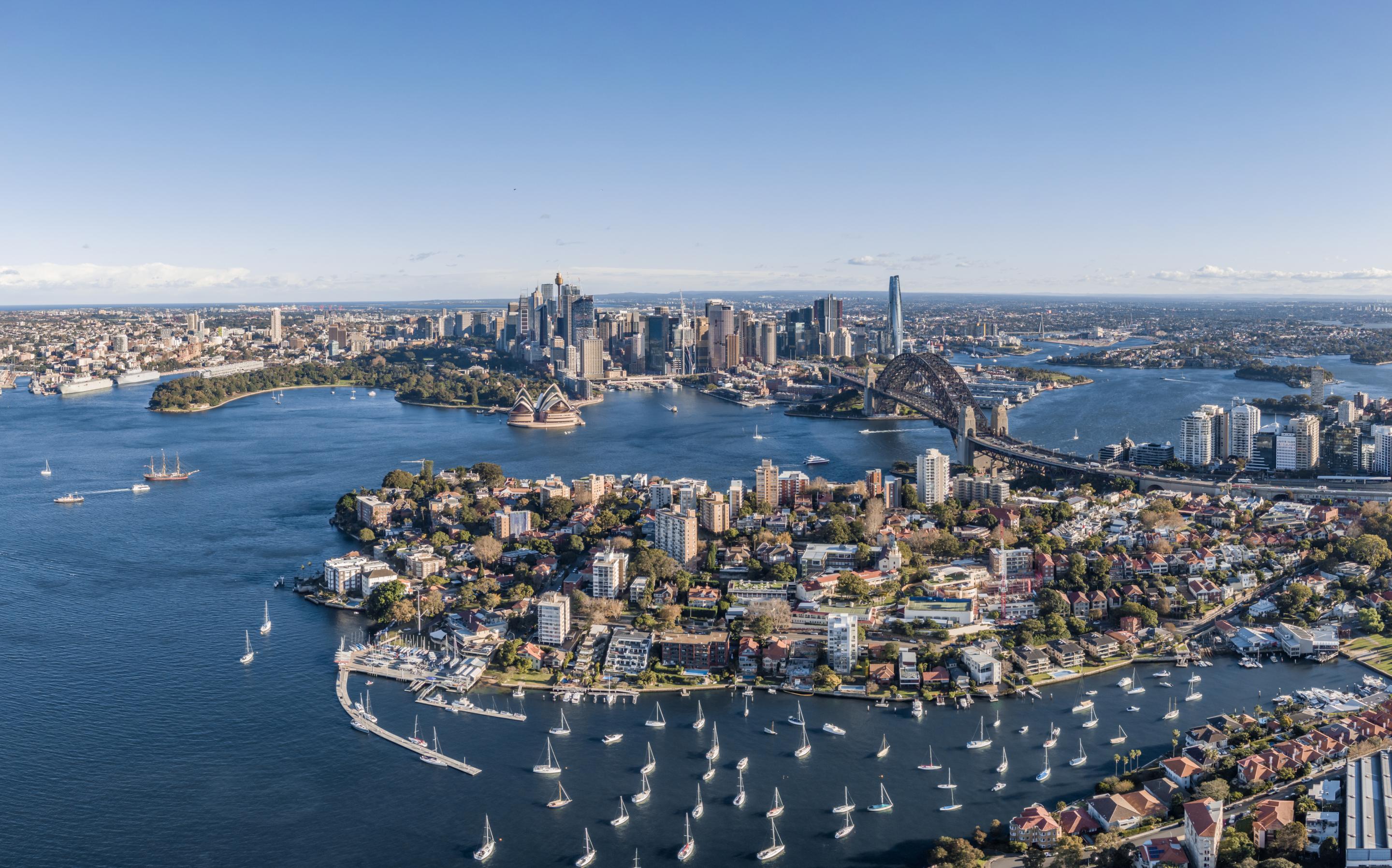 Sydney Harbour aerial view