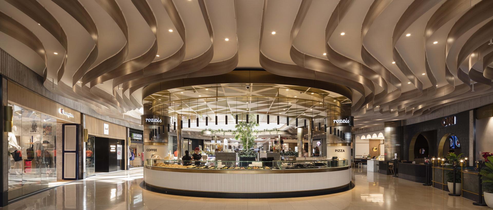 View of shop inside modern shopping centre