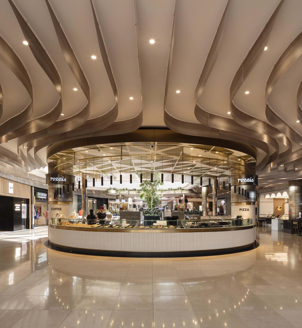 View of shop inside modern shopping centre